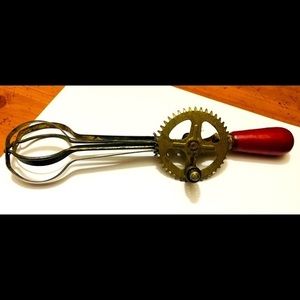 Antique A&J Rotary Style Manual Hand Mixer- US Pat. Oct 1828